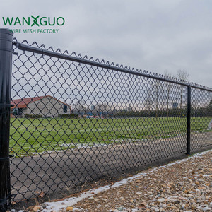 Khu dân cư 6 chân Chiều cao 50 Chân CuộN Cyclone liên kết dây màu đen giá rẻ Chuỗi liên kết hàng rào - Product Image 1