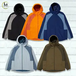 Huili Custom Nylon Plain Windbreaker Jackets Men Spring Fall Clothing Branded Vintage Windproof Workout Tracksuit Jacket For Men