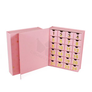 Sept Festival Direct Supply Wholesale Empty 24 Days Countdown Advent Calendar <b>Boxes</b> Pink <b>Christmas</b> Perfume Cosmetic Box - Product Image 2