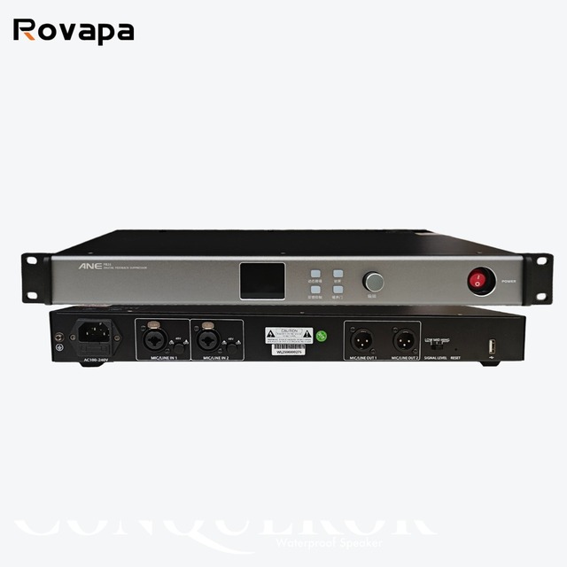 2-Channel Digital Audio Processor with AFC Feedback Suppression and ANS Adaptive Noise Reduction