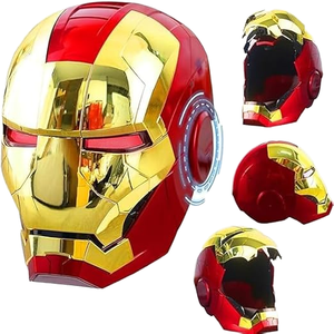<span class=keywords><strong>Casco</strong></span> <span class=keywords><strong>de</strong></span> <span class=keywords><strong>Iron</strong></span> <span class=keywords><strong>Man</strong></span> Mark 5 para Cosplay, Apertura/Cierre Automático, Control por Voz y Táctil, Material PVC, Diseño <span class=keywords><strong>de</strong></span> Dibujos Animados, Cara Intercambiable - Product Image 1