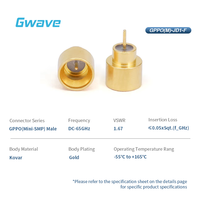 GPPO Mini-SMP Conector RF de detención completa macho Dieléctrico de vidrio sellado herméticamente para aplicaciones de PCB y RF DC 65GHz