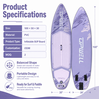 Produit de divertissement sportif : Planche de SUP gonflable, planche de paddle surf prête à être expédiée