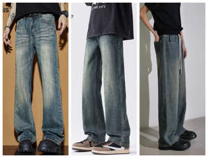 Diversi stili di pantaloni da uomo buoni materiali personalizzati a basso prezzo pantaloni larghi Jeans oversize in Denim - Product Image 6