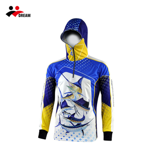 เสื้อตกปลามีฮู้ดแห้งเร็วพร้อม <span class=keywords><strong>SPF50</strong></span> 3D ลายพิมพ์ซับลิเมชันสำหรับบ่อน้ำบัวตลก - Product Image 2