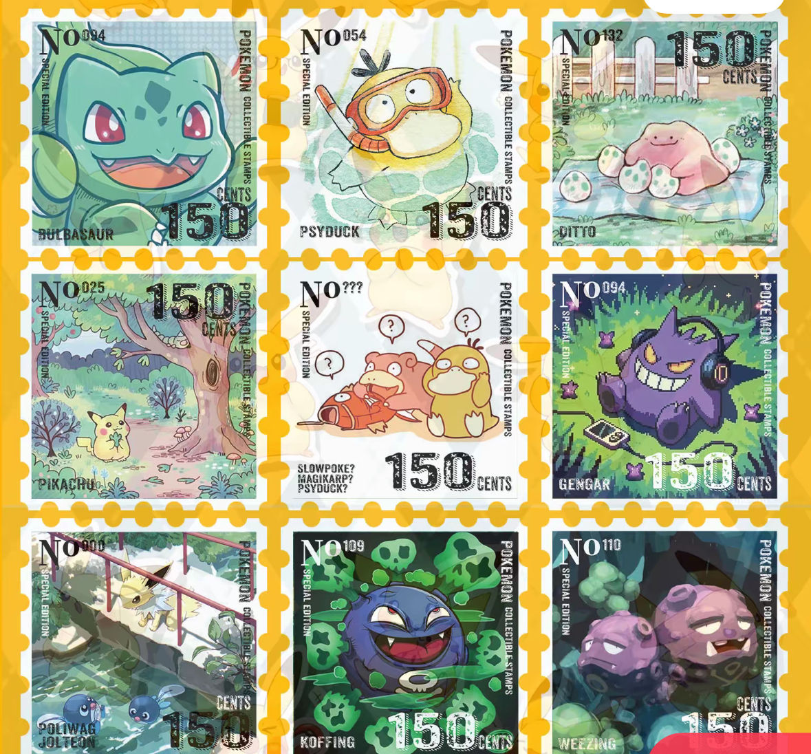 Timbres peints à la main VOL1