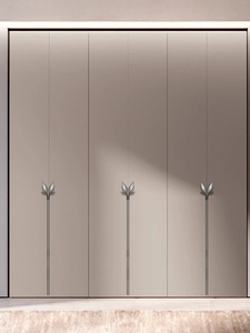 Poignée en alliage de zinc en forme de feuille avec incrustation en similicuir, poignée longue assortie gauche et droite pour porte de placard ou de meuble - Product Image 3