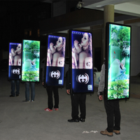 Sac à dos LED rechargeable, panneau publicitaire, boîtes lumineuses