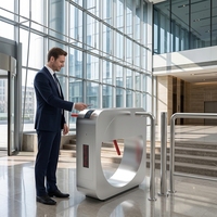 Torniquete Trípode Semiautomático Biométrico TDZ con RFID, Anti-embolpe, Impermeable IP65, Control de Acceso para Gimnasios, Oficinas y Edificios