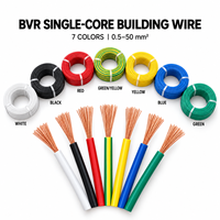 Fil de cuivre flexible multibrins BVR de 0,5 mm² à 50 mm², câble monoconducteur isolé en PVC pour panneaux électriques