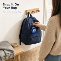 Porte-clés Sac à Dos Animal Mignon Imprimé en 3D, Breloque Mini Sac d'École en PLA pour Enfants, Cadeau, Faveur de Fête, Décoration de Bureau