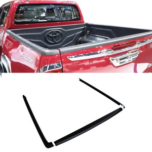 YCSUNZ Thương Mại Đảm Bảo Hilux Revo 2016 Trên Đôi <span class=keywords><strong>Cab</strong></span> Giường Đường Ray Trims 2018 Rocco Kết Cấu Đen Kết Thúc Đuôi Cổng Trim - Product Image 3