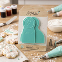 Ensemble de grattoirs à glaçage en plastique personnalisés, outil pour glaçage royal, outil de décoration de biscuits pour Sweet Sugarbelle