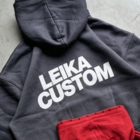 Fabricant de sweats à capuche surdimensionnés à épaules tombantes, style streetwear, avec logo personnalisé OEM, impression en relief et effet délavé vintage