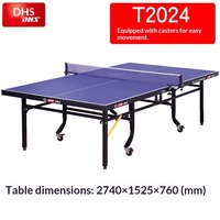 Table de tennis de table Red Double Happiness T3088, pliable, standard, mobile, arquée, pour intérieur et usage domestique