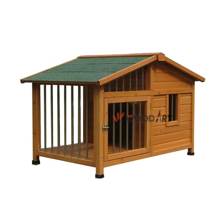 Goed Ontwerp Rvs Extra Grote Houten Hond Huis Outdoor Hondenkennel En Kooien