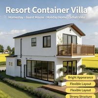 Villa préfabriquée en acier léger personnalisée, villa extérieure avec panneaux sandwich, maison préfabriquée mobile pour zone touristique et usage résidentiel