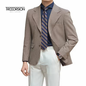 Chaqueta <span class=keywords><strong>de</strong></span> traje <span class=keywords><strong>de</strong></span> vestir retro personalizada para hombre, chaqueta <span class=keywords><strong>de</strong></span> estilo informal <span class=keywords><strong>de</strong></span> <span class=keywords><strong>Caballero</strong></span> <span class=keywords><strong>de</strong></span> talla grande, traje <span class=keywords><strong>de</strong></span> chaqueta <span class=keywords><strong>de</strong></span> dos botones transpirable <span class=keywords><strong>de</strong></span> un solo pecho - Product Image 1