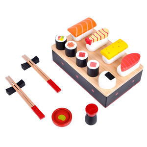 Jouets de cuisine en bois pour enfants, Simulation de nourriture Miniature <span class=keywords><strong>Sushi</strong></span> 3D, jeu de Simulation magnétique, jouets pour filles, ensemble de cuisine en bois, 2019 - Product Image 1