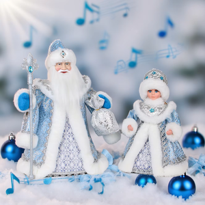 SOTE nouveau Design <span class=keywords><strong>Ded</strong></span> <span class=keywords><strong>Moroz</strong></span> différentes tailles classique bleu électrique nouvel an russe musique animé jouet boîte-cadeau - Product Image 3