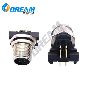 DREAM START M8 Mâle/Femelle Courbé Droit <span class=keywords><strong>Jack</strong></span> Socket 3 4 5 6 8 Pin Solder IP67/68 Waterproof PCB Panel Connector - Product Image 1