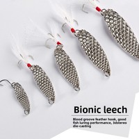 Leurre métallique à paillettes pour la pêche au bar en eau douce avec hameçons – Vente en gros
