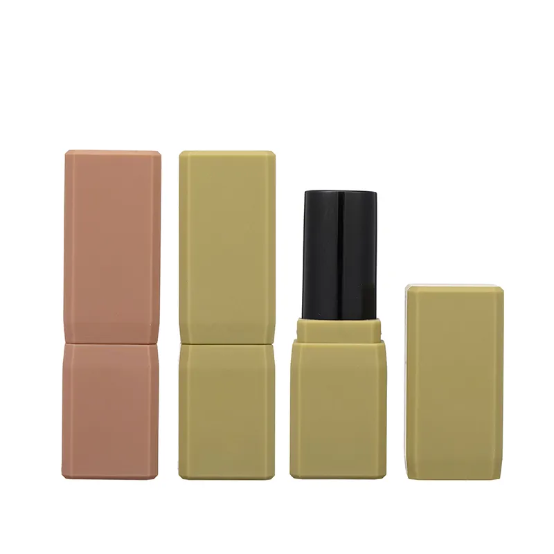 Neuer Magnet behälter für quadratische Lippenstift röhrchen mit Sprüh gummi farbe