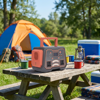 YCheng Panneau solaire portable avec poignée, alimentation CA, onduleur PWM 300W, lampe torche à onde sinusoïdale pure, batterie LiFePO4, interface USB