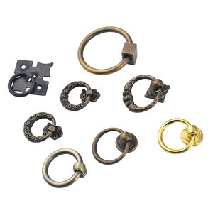 Antique Bronze Ring Furniture Handles Zinc Alloy Cabinet Drawer Pulls Minimalist Design Durable Hardware - Product Image 5