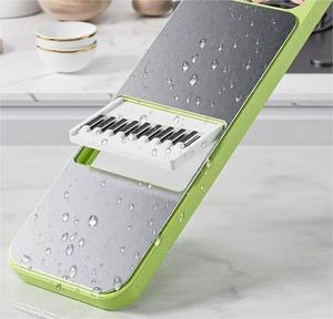 Industrial Kitchen Slicer & Grater Stainless Steel Manual Fruit & <b>Vegetable</b> Tools with Plastic Green <b>Vegetable</b> <b>Cutter</b> - Product Image 4
