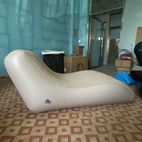 Nouveau canapé gonflable Wave S, chaise longue inclinable en PVC floqué, design moderne et simple, canapé simple pliable en stock