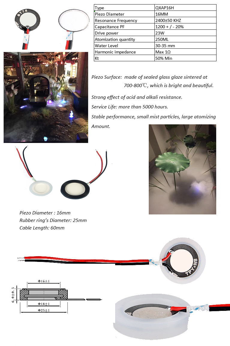 20mm 2.4Mhz High-frequency Oscillation Ultrasonic Atomizer Mist Maker Fogger Air Humidifier Accessories