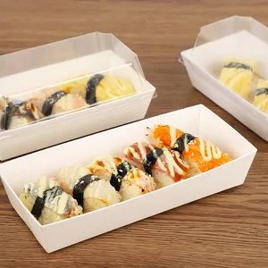 LOKYO contenitore di carta per alimenti all'ingrosso scatole di sushi per imballaggio alimentare da asporto con coperchio in PET