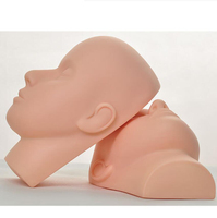 Tête de Mannequin en Silicone pour la pratique des extensions de cils, modèle plat d'entraînement, vente en gros,