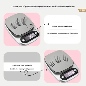 <span class=keywords><strong>Pestañas</strong></span> Postizas Autoadhesivas Sin <span class=keywords><strong>Pegamento</strong></span>, Finas y Suaves, Fibra Importada, Semi-Manuales, Estilo Europeo Americano - Product Image 4