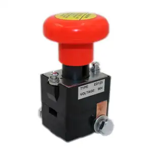 Interruptor de botón de parada de emergencia para apilador eléctrico, redondo, eléctrico, 125A