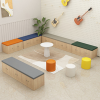 Banc de rangement pour chaussures en bois massif, style moderne, pour entrée, couloir, zone de repos, avec dossier