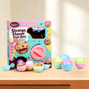 Ensemble de machine à gashapon anti-stress Squishy Caméléon, boîte amusante et originale avec jouets Squishy Fidget en PU à remontée lente en forme de cookie - Product Image 1
