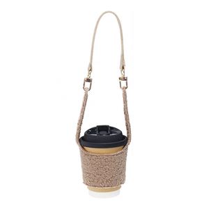 Sac fourre-tout personnalisé en polaire Teddy pour bouteille d'eau, tasse à café ou boisson – Vente directe usine – Idéal comme cadeau promotionnel - Product Image 3