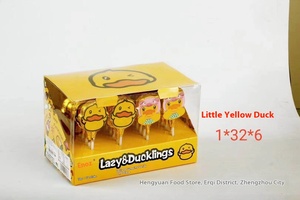 Sucettes Inozi Little Yellow Duck au chocolat solide, café et biscuits, version créative Pop Rocks pour enfants - Product Image 6