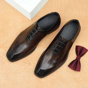 High-end Design Fashionable Waterproof Lace-up <b>Pointed</b> <b>Toe</b> Oxford Shoes Genuine Leather Men's Formal Business Shoes Autumn - Product Image 5