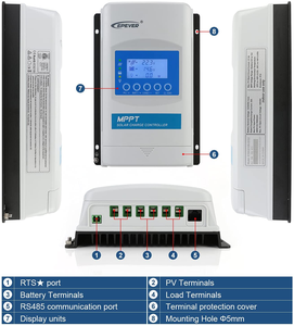 <span class=keywords><strong>Epever</strong></span> <span class=keywords><strong>Xtra</strong></span> Series 12V 24V Controlador Solar automático regulador de voltaje <span class=keywords><strong>30a</strong></span> 40a MPPT controlador de carga solar - Product Image 2