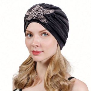 Turbante de Joyería de Colores Brillantes al por Mayor con Delicados Accesorios de Joyería, Pañuelo para la Cabeza de Poliéster, Pañuelos Diarios para Mujer - Product Image 6
