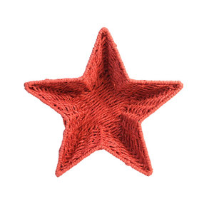 Handmade Rope Woven Star Storage <b>Basket</b> Red Polygon Shape Desktop Organizer For Living Room Coffee <b>Table</b> Snack Storage - Product Image 4