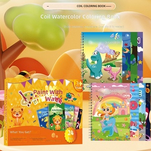 Set di 24 Libri <span class=keywords><strong>da</strong></span> <span class=keywords><strong>Colorare</strong></span> ad Acquerello per Bambini e Ragazzi con Pagine in Cartoncino e Disegni a Tema Animale - Product Image 1