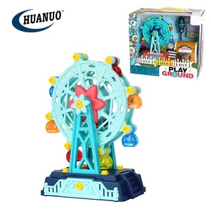 Jouets grande roue <span class=keywords><strong>pour</strong></span> enfants, avec poupée, accessoires de station de gode, petits jouets à assembler soi-même éducatif - Product Image 4