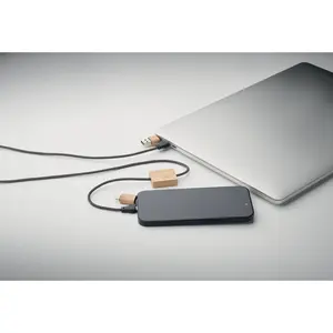 Cavo di ricarica CABOO 60W in RPET, merchandising sostenibile - Product Image 1