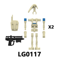 LG1017 Battle Droid Space Wars, Mini Modelo Educativo Coleccionable para Armar, Bloques de Construcción de Plástico para Niños, Juguetes de Regalo