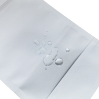 Sachet Doypack en papier kraft blanc uni avec fermeture éclair, qualité alimentaire, pour noix, haricots et snacks secs