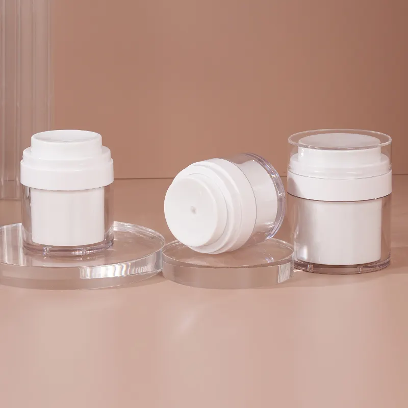 Pots cosmétiques transparents givrés en plastique PP PET acrylique avec couvercle pour le gommage au beurre corporel, lotion en poudre, crème capillaire, soins de la peau